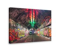Graffiti London Trendy Colorful Living Room Bedroom Canvas Poster Wall Art Bedroom Office Kitchen Decor Gifts 20x30inch(50x75cm)