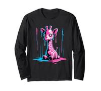 Graffiti Melting Art Giraffe Giraffes Long Sleeve T-Shirt