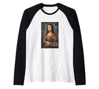 Graffiti Mona Lisa Pop Art - Colorful Street Art Masterpiece Raglan Baseball Tee