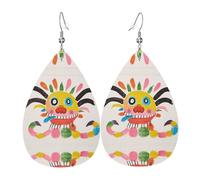 Graffiti Monster Leather earrings, European and American style earrings for young women, birthday gifts/Valentine's Day gifts