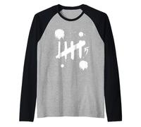Graffiti Number 5 Counting Math Lover Five Year Old Raglan Baseball Tee
