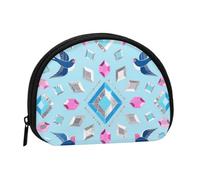 Graffiti on the wall Coin Purse - Coin Pouch Mini Change Purse for Coins, Keys, Lipstick and Essentials with Zipper Closure, Four Swallows, One Size, Fashion