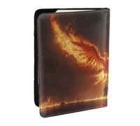 Graffiti on the wall Passport Holder for Travel - Passport Case for Men & Women Travel Document Organizer Credit Cards Case, Golden Phoenix, One Size