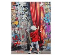 Graffiti Paint by Numbers for Adults, FigureArt Paint by Numbers for Children, DIY Hobbies for Adults Women Canvas for Painting 16 x 12 in, Wall Art for Living Room Decor Gifts for Women model-0355