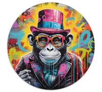Graffiti Painting Monkey Jigsaw Puzzles for Adults, 1000 Piece JigsawPuzzle 1000 Pieces for Adults Family Activity,DIY Home Decor, 67.5x67.5cm