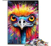 Graffiti Painting Pug Jigsaw Puzzles 1000 Pieces for Adults Wooden Jigsaw Puzzles for Adults Challenging Brain Teaser for Teenagers, Family Game Night Fun 50x75cm