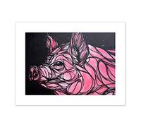 Graffiti Pig Piglet Canvas Wall Art Print