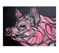 Graffiti Pig Piglet Canvas Wall Art Print