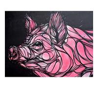 Graffiti Pig Piglet Large Art Print Poster Wall Decor 18x24 inch
