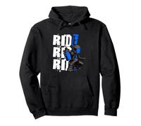 Graffiti Rider with Spray Can - Street Art Motorcycle Pullover Hoodie