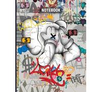 Graffiti Shy Kaws Pop Art Style Inspired College Ruled Notebook: Street Art Notebook For Teens ( 8.5 x 11 inches) Blank Lined Notebook Journal- 120 Pages