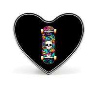 Graffiti Skateboard Badge Heart Shape Cute Brooch Pins Button Badges for Backpack Jackets Hats Decor