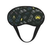 Graffiti Skateboard Print Blackout Sleep Mask - Side Sleeper Eye Cover, Soft Comfort, Perfect for Travel, Meditation