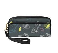 Graffiti Skateboard Print Cosmetic Bag,Portable Cosmetic Bag,Zipper Travel Toiletry Bag,Travel Makeup Bag, Black, One Size