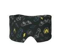 Graffiti Skateboard Print Sleep Eye and Ear Muffs Mask - Adjustable Yoga Travel Headband, Keep Warm Shading Comfortable Aid