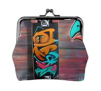 Graffiti Skateboard Print Versatile Coin Purse Exquisite Mini Wallet Cute Change Pouch for Any Occasion