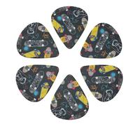 Graffiti Skateboard Printed Guitar Picks -6 Pcs Guitar Picks Plectrum,Guitar Accessories,Electric Guitar Pick, Bass & Ukulele 0.71mm
