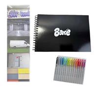 Graffiti Sketchbook:200lb Recycled Paper Bare Graffiti Sketchbook with 180 Real Cityscapes Cool Sketch Pad for Kids Adults No Bleed Paper Pro-Grade Street Art Workbook for Beginners & Artists