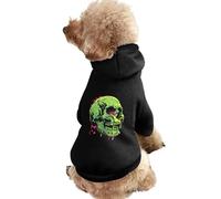 Graffiti Skull Ghost Glitter Light Cute Dog And Cat Clothes Pet Hoodie Sweatshirt Pullover Sweater Coat