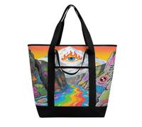 Graffiti Snow Mountain Valley Shopping Bag Tote Bag Reusable Grocery Bags