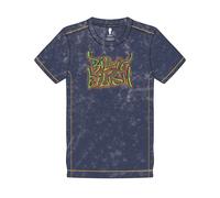 Graffiti Snow Wash T Shirt Billie Eilish Navy M