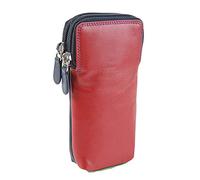 Graffiti Soft Leather Double Spectacle/Glasses Case In Various Colourways - GIFT BOXED - 7-157 (Midnight)(Size: M)