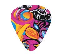 Graffiti Soul Printed pick set - 12 pieces, thin, medium and thick guitar picks, suitable for guitar, bass, electric guitar and ukulele
