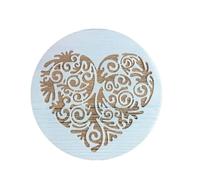 Graffiti Stencils 6 Inches Circle Flowers Mold DIY Pattern Hollow Template Stencils Cake Baking Graffiti Drawing Tiles(10)