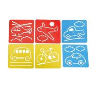 Graffiti Stencils 6Pcs/Kit Hollow Painting Template DIY Graffiti Stencils Spray Painting(Type 1)