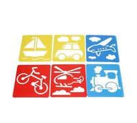 Graffiti Stencils 6Pcs/Kit Hollow Painting Template DIY Graffiti Stencils Spray Painting(Type 2)