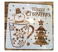 Graffiti Stencils DIY Album Decorative Wall Window Stencil Spray Painting Template Graffiti Drawing Tool Cute Snowman(1)