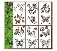 Graffiti Stencils Wildflower Painting Templates Can Be Reused for Flowers and Plants. Pet Graffiti is Washable DIY(White)
