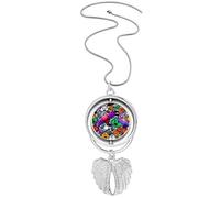 Graffiti Street Culture Colorful l Pendant Angel Wings Rotating Necklace Jewelry