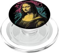 Graffiti Style Mona Lisa Street Art with Bold Colors PopSockets PopGrip for MagSafe