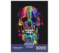 Graffiti Style Skeleton Jigsaw Puzzles Puzzle for Adults Kids. 1000 Pieces Interesting Whimsical Challenge Toy Educational Game Home Decoration for Adults& Kids Age 14 Years Up 38x26cm/1000pcs