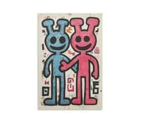 Graffiti Style Wall Art Canvas Urban Pop Poster with Abstract Cartoon Characters Street Art Print for Bedroom Studio Game Room Bold Colorful Modern Decor Gift 16x24inch(40x60cm) Unframe