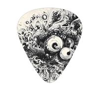 Graffiti Style Wzywhj Prints Abs Guitar Picks 12 Piece, Easy Grip Uke Picks For Your Bass, Ukulele, Acoustic Or Electric Guitar
