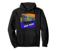 Graffiti Subway Train New York Shirt Retro NYC Street Art Pullover Hoodie