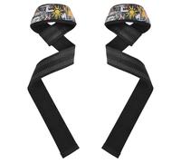 Graffiti Sun Yellow Black Art Lifting Wrist Strap 26" Power Workouts Deadlift Strap for Powerlifting, Strength Training, Bodybuilding