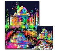 Graffiti Taj Mahal Jigsaw Puzzles for Adults, 1000 Piece Jigsaw Puzzles for Adults for Mother'S Day, Birthdays, Christmas 50x75CM/19.68x29.52inch
