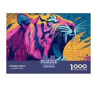Graffiti Tiger Head Jigsaw Puzzles 1000 Piece Age 14+ for Adults Challenging & Brainteasing Puzzle Toys Home Decoration