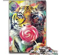Graffiti Tiger Jigsaws 2000 Pieces for Teenagers, for Age 14+ Home Art Decor Family Games Christmas Birthday Gifts (70x100cm)