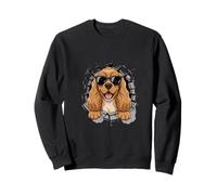 Graffiti Wall Art English Cocker Spaniel Sunglasses Sweatshirt