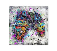 Graffiti Wall Art Gamepad Painting Banksy Canvas Wall Art Pop Art Wall Decor Ready to Hang 12x12 Inch