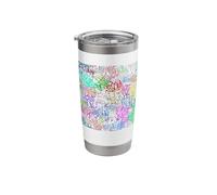 Graffiti Wall - Colorful Tags Pattern Graffiti - Street Art Stainless Steel Insulated Tumbler