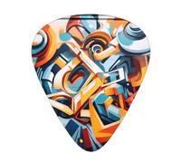 Graffiti Wall Stylish and durable guitar picks, three types of thin, medium and heavy guitar picks (12 pieces), suitable for guitar, bass, electric guitar, ukulele,