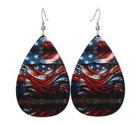 Graffiti walls Leather earrings, European and American style earrings for young women, birthday gifts/Valentine's Day gifts