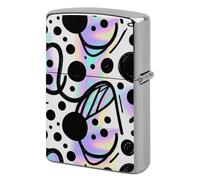 Graffiti Wave Art Lighter Case Metal Double-Sided Lighter Cover Pocket Lighters Sleeve Windproof Lighters Accessories for Men Women