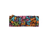 Graffiti white border lettersPatterned bow headband, baby hair accessory, suitable for babies aged 0-6 months or everyday wear