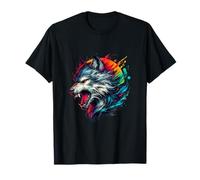 Graffiti Wolf Head T-Shirt